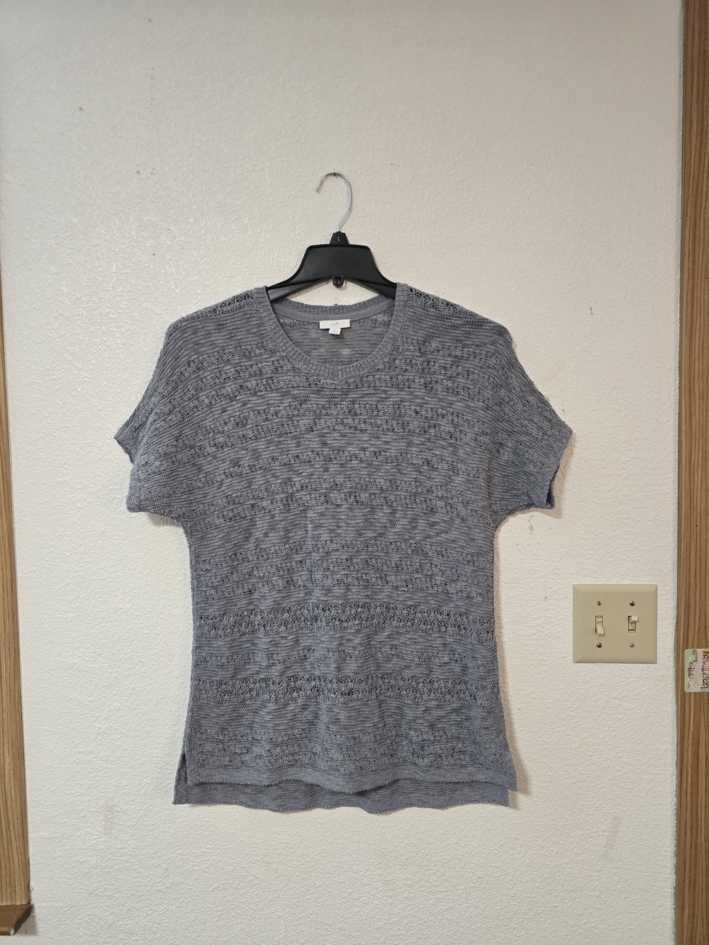 J. Jill Heather Gray Short Sleeve Knit Top